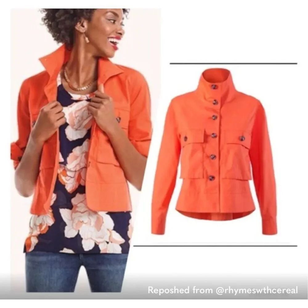 CAbi Resort jacket Tiger Lily orange Styje 5098 sz Medium